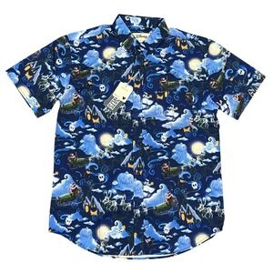 RSVLTS Disney Tim Burton's The‎ Nightmare Before Christmas Blue Shirt Size L